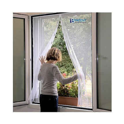 רשת נגד יתושים וזבובים לחלון עם מגנטים Bpatent - צבע לבן